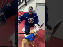 The New York Islanders Had a Surprise Guest at Practice - Marty the Dog!