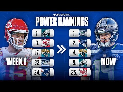 Final NFL Power Rankings: Biggest Risers & Fallers since Week 1 | Seahawks, Patriots, Chiefs, & MORE