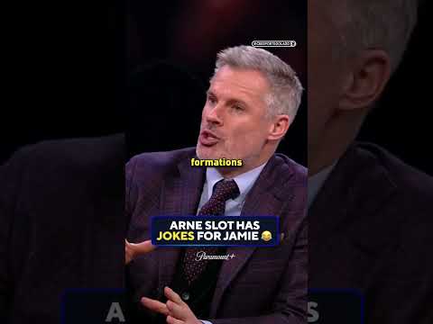 Arne Slot came prepared for some banter with Jamie after getting 3 points on the road in Marseille 😅
