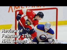 Review of February 27th NHL Games