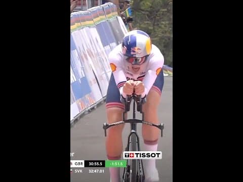 Another rainbow jersey for Zoe Backstedt who wins by almost TWO MINUTES! 🌈