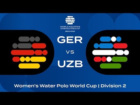 LIVE | Germany vs Uzbekistan | Women's Water Polo World Cup 2023 | Berlin