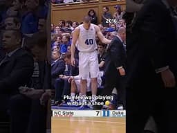 He played defense and offense without a shoe 😳 #dukebluedevils #accbasketball #collegebasketball