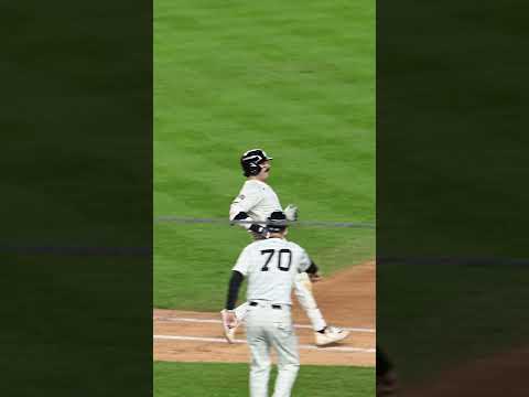 Jazz Chisholm Jr. JUST beat the tag #Postseason 🤏