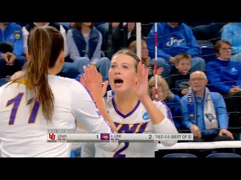 Full 5th set: UNI vs. Utah in the first round of the 2025 NCAA volleyball tournament