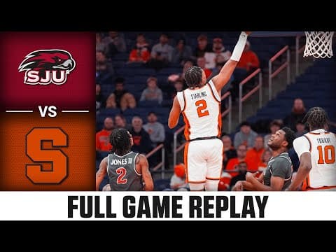 St. Joseph's vs. Syracuse Full Game Replay | 2025-26 ACC Men's Basketball