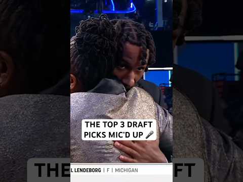 AJ Dybantsa, Darryn Peterson, & Cam Boozer mic’d up after getting drafted 🎤