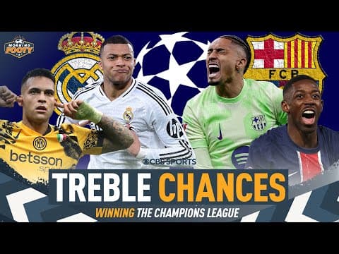 Which teams can still WIN THE TREBLE? | UEFA Champions League | Real Madrid, Barcelona, PSG, Inter 🏆