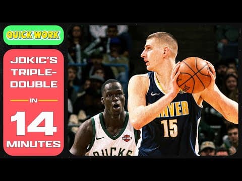 A 22-year-old Nikola Jokić set an unbelievable triple-double speed record | Quick Work