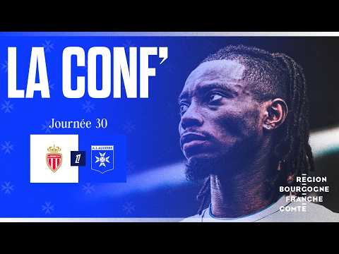 J30 - La conférence de presse de Christophe Pelissier et Gideon Mensah avant Monaco-AJA