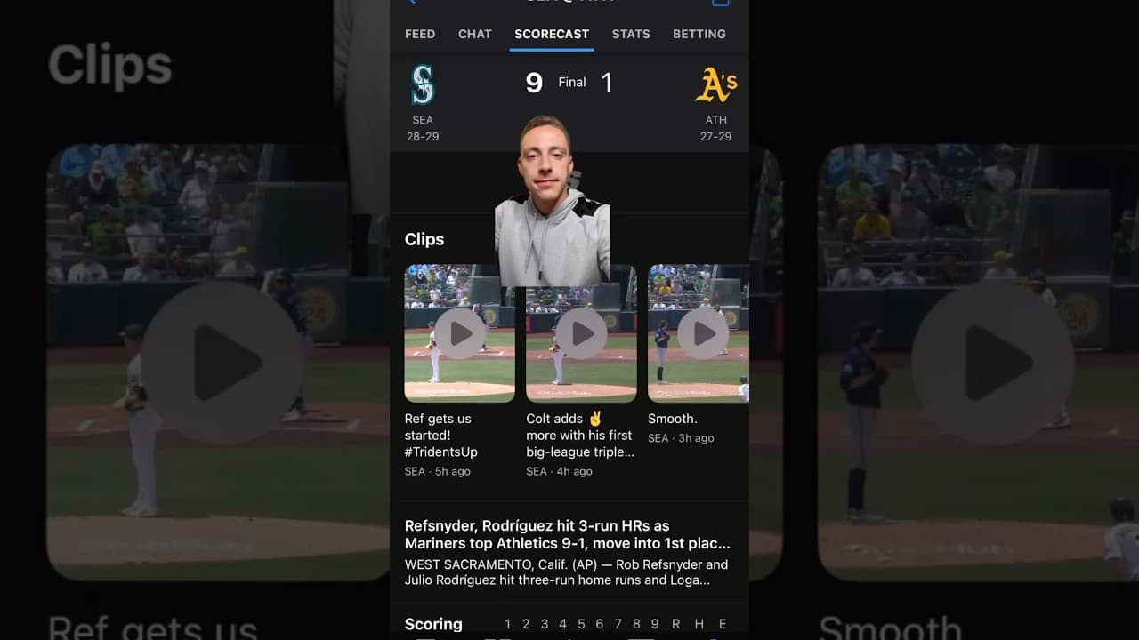 MARINERS SWEEP THE A’S AND HAVE THEIR BEST SERIES OF THE YEAR SO FAR