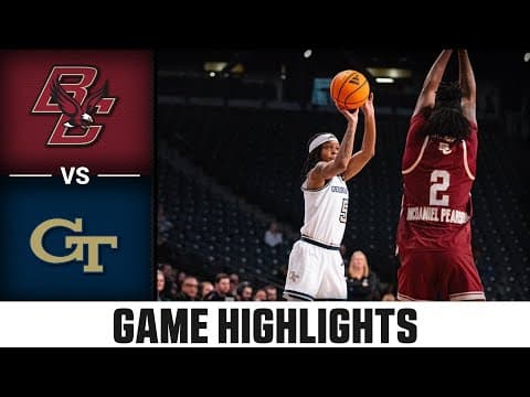 Boston College vs. Georgia Tech Highlights | 2025-26 ACC Women's Basketball