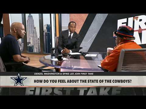 Denzel Washington & Spike Lee join First Take! 🎥 Denzel CRITICIZES Jerry Jones DESPITE fandom 😳