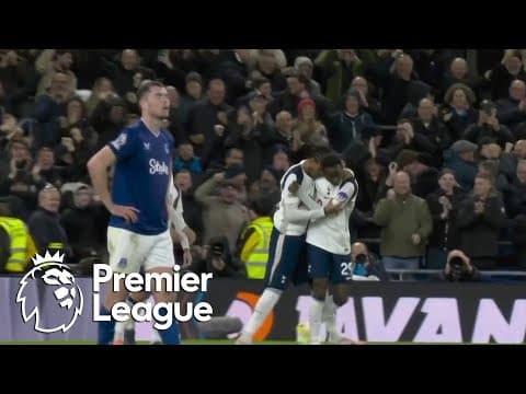 Pape Matar Sarr heads Tottenham Hotspur 3-0 up on Everton | Premier League | NBC Sports