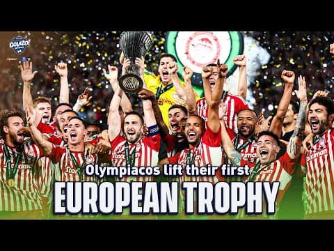 OLYMPIACOS LIFT THE #UECL TROPHY! 🏆 | CBS Sports Golazo