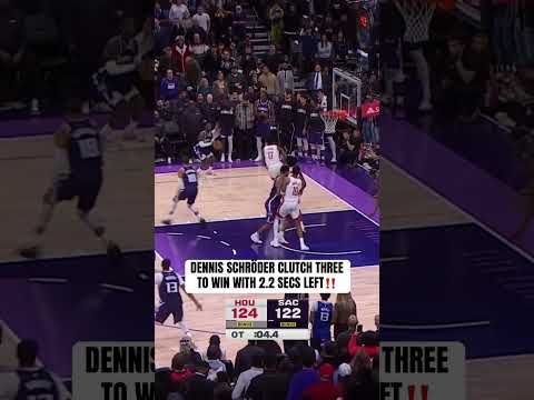 Dennis Schröder hits the game-winning corner three with 2.2 seconds left in overtime 🤩