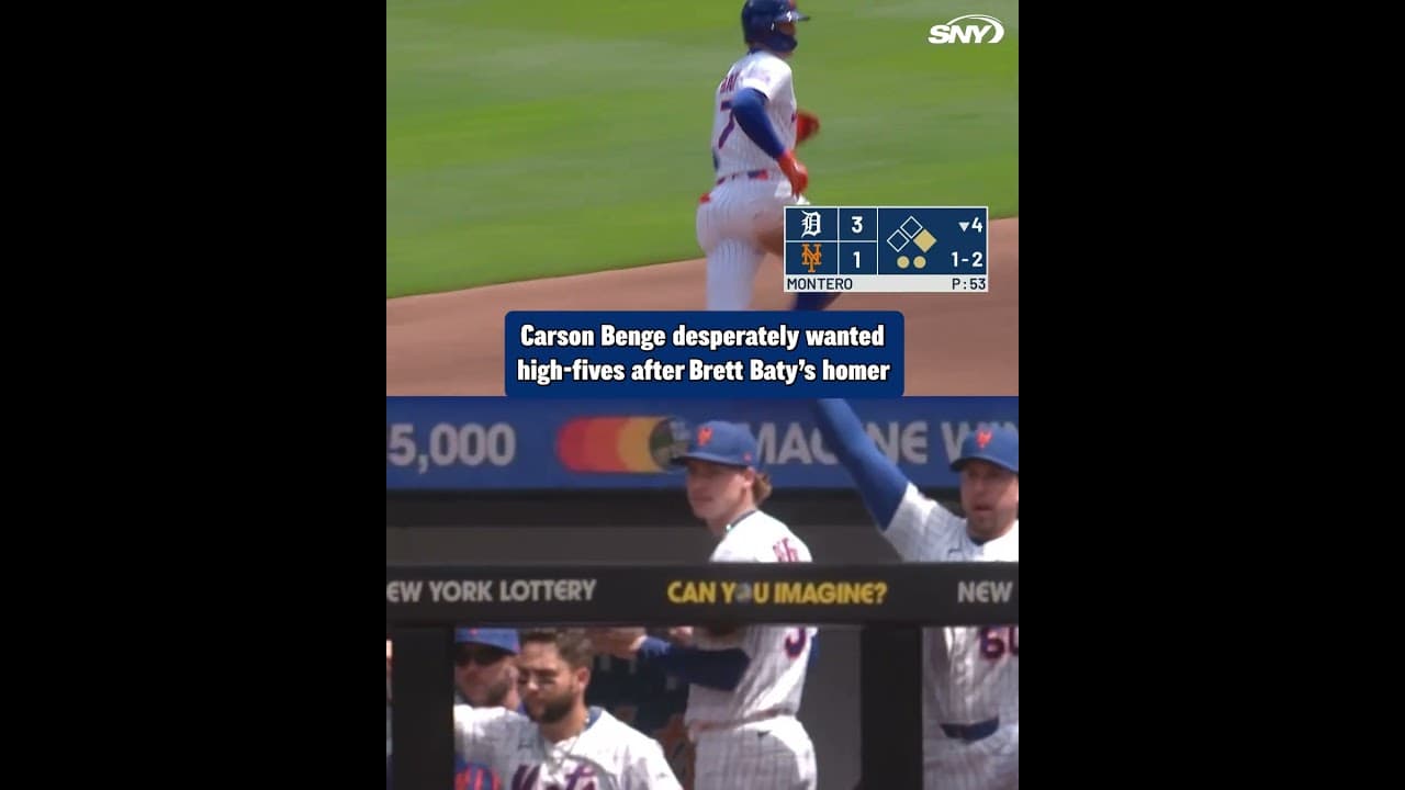 Nobody was more excited about Brett Baty's home run than Carson Benge 😭😭