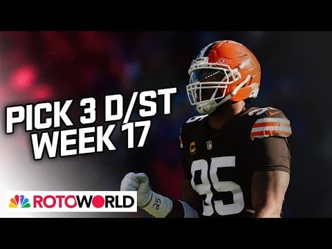 Browns, Jaguars, Broncos top Defense (D/ST) Start 'Em/Sit 'Em for Week 17 | Rotoworld | NFL on NBC