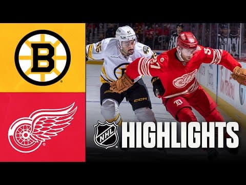 Bruins vs. Red Wings | NHL Highlights | December 02, 2025