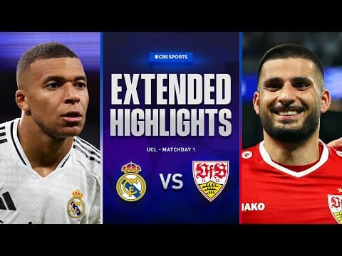 Real Madrid vs. Stuttgart: Extended Highlights | UCL League Phase MD 1 | CBS Sports Golazo
