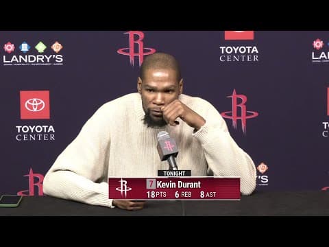 Press Conference by Kevin Durant vs Pelicans