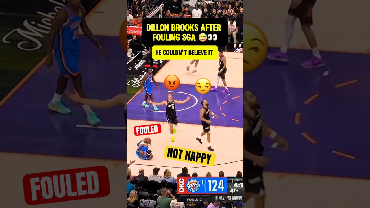 Dillon Brooks reaction to fouling SGA 😅😅