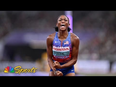 Melissa Jefferson-Wooden, Sha'Carri Richardson analyze women's 100m final finishes | NBC Sports