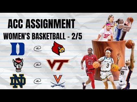 One ACC Undefeated Will Fall 👀 Louisville vs. Duke | ACC Women's Basketball Assignment 2/5/26