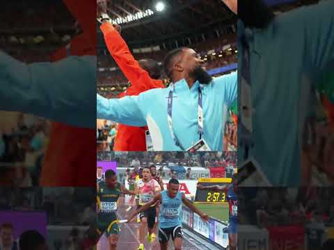 🇧🇼 fans GO CRAZY when their 4x400m team strikes GOLD #worldathleticschamps #athlete #gold #botswana