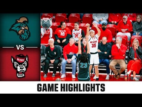 Coastal Carolina vs NC State Game Highlights | 2025-26 ACC Women's Basketball