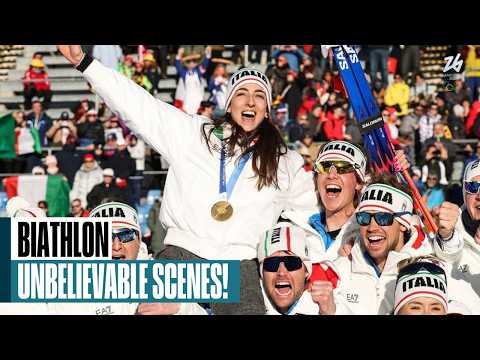 Lisa Vittozzi wins Italy's first-ever gold biathlon medal