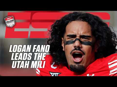 Logan Fano leads the Utah Utes Mili to get ready for battle 👏 @geico | Countdown to GameDay