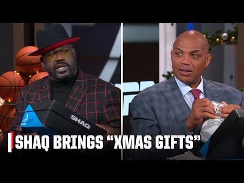 Shaq brings Chuck & Kenny a 'Christmas gift' 🎁😅 | NBA Tip-Off