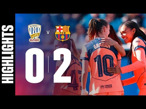 LIGA F | ALHAMA 0 vs 2 FC BARCELONA 🔵🔴
