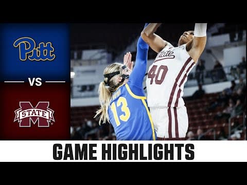 Pitt vs. Mississippi State Game Highlights | 2025-26 ACC Women's Basketball