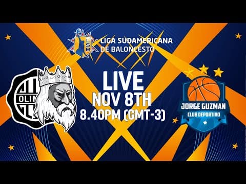 LIVE - Olimpia Kings v CD Jorge Guzmán  | Liga Sudamericana de Baloncesto FIBA 2025