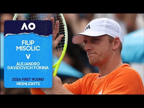 Filip Misolic v Alejandro Davidovich Fokina Highlights | Australian Open 2026 First Round