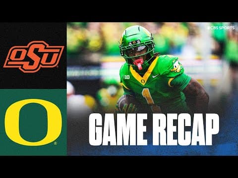 No. 6 Oregon dominates Oklahoma St. in blowout win | Game Recap