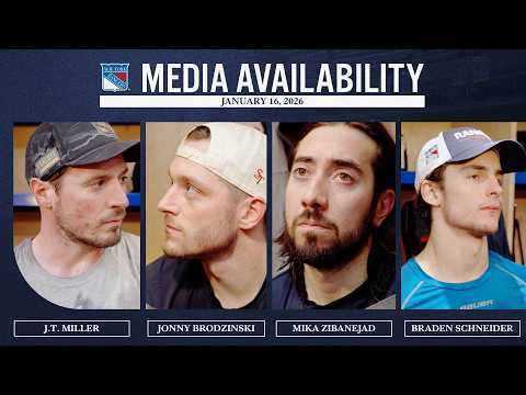 NYR Practice: Miller, Brodzinski, Zibanejad & Schneider | Jan. 16, 2026