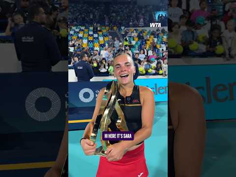 What it means to Sara Bejlek to win her maiden WTA title 💫 #WTA #Tennis #MubadalaAbuDhabiOpen