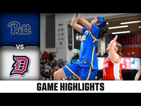 Pitt vs. Duquesne Game Highlights | 2025-26 ACC Women's Basketball