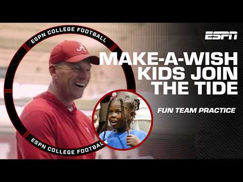 Make-A-Wish kids visit Alabama team practice 🫶 | SEC Nation
