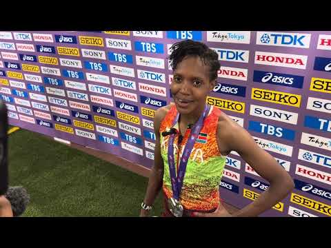 Faith Kipyegon after silver medal in 5000m at 2025 Worlds