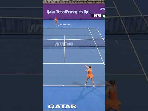 Karolina on Court 😤#WTA #KarolinaMuchova #QatarTotalEnergiesOpen