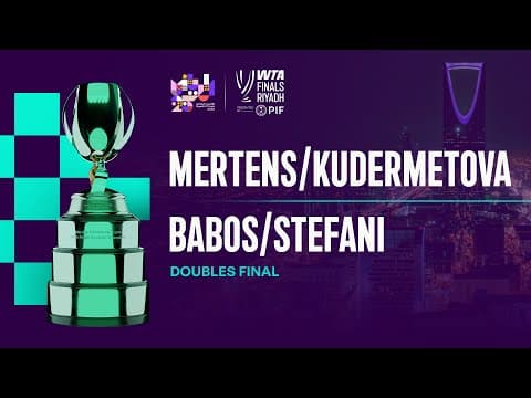 Babos/Stefani vs. Mertens/Kudermetova | 2025 WTA Finals | WTA Final Match Highlights