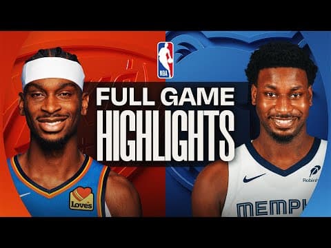 THUNDER at GRIZZLIES | FULL GAME HIGHLIGHTS | November 9, 2025