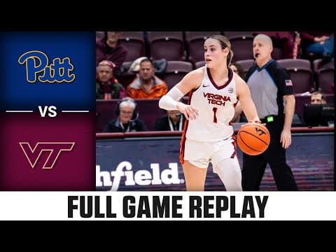 Pitt vs. Virginia Tech Full Game Replay | 2025-26 ACC Women's Basketball