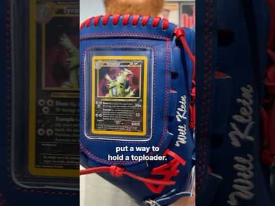 A Pokémon card inside of Will’s glove?! 👀 #dodgers #sports #losangeles #pokemon