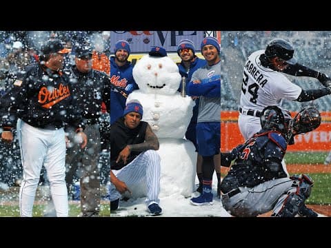 Best snow moments in MLB history! ☃️❄️