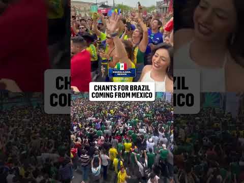 Infectious support for Brazil coming from Guadalajara's FIFA Fan Fest 🇧🇷